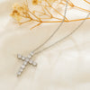 Necklace Pendant Micro Inlaid Zircon Cross Copper Alloy Geometric Electroplating For Women