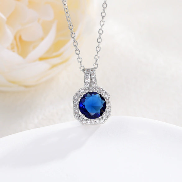 Necklace Pendant Perfume Bottle Square Copper Inlaid With Zircon Fashion Style