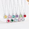Necklace Pendant Perfume Bottle Square Copper Inlaid With Zircon Fashion Style