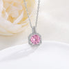 Necklace Pendant Perfume Bottle Square Copper Inlaid With Zircon Fashion Style