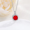 Necklace Pendant Perfume Bottle Square Copper Inlaid With Zircon Fashion Style