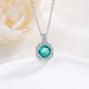 Necklace Pendant Perfume Bottle Square Copper Inlaid With Zircon Fashion Style