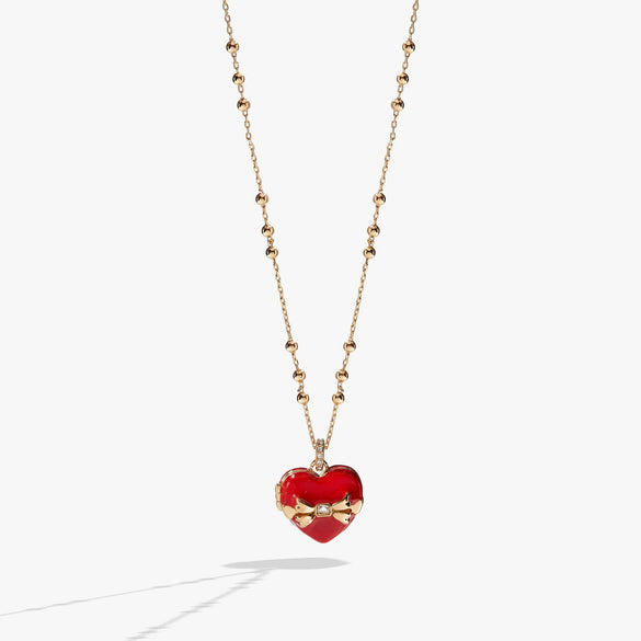 Necklace Pendant Photo Album Opening And Closing Love Copper Heart Shape Natural Style Electroplating Mixed Gemstone Inlay