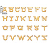 Necklace Pendant Stainless Steel 18K Gold Plated Electroplated Mini Letter Double Hole Jewelry Accessories