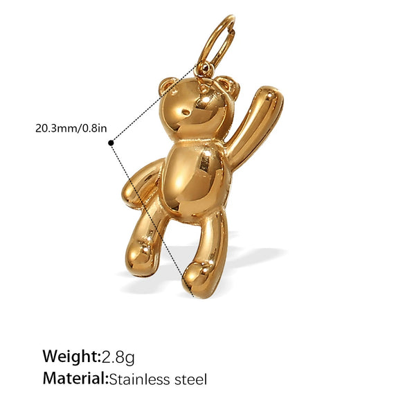 Necklace Pendant 316L Stainless Steel 18K Gold Plated Totem Pattern Jewelry