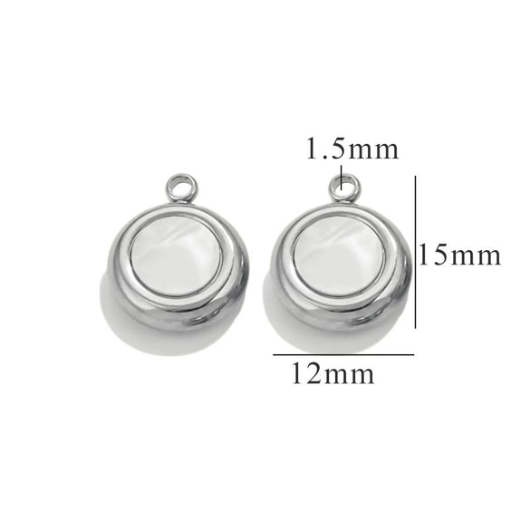 Necklace Pendant Stainless Steel Love Butterfly 18K Electroplated Acrylic Imitation Shell Hand Made