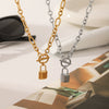 Necklace Pendant Stainless Steel Titanium Steel Women's Light Luxury With Letters Numbers Text Vacuum Plated