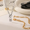 Necklace Pendant Stainless Steel Titanium Steel Women's Light Luxury With Letters Numbers Text Vacuum Plated