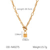 Necklace Pendant Stainless Steel Titanium Steel Women's Light Luxury With Letters Numbers Text Vacuum Plated