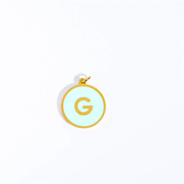 Necklace Pendant Titanium Steel Letter Pattern Gold Inlaid Accessories