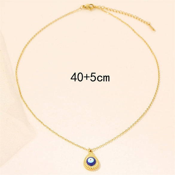 Necklace Pendant Titanium Steel Stainless Steel Water Drop Geometric Dripping Oil Style For Women