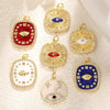 Necklace Pendant Turkish Evil Eye Copper Inlaid Zircon Oil Drop Jewelry