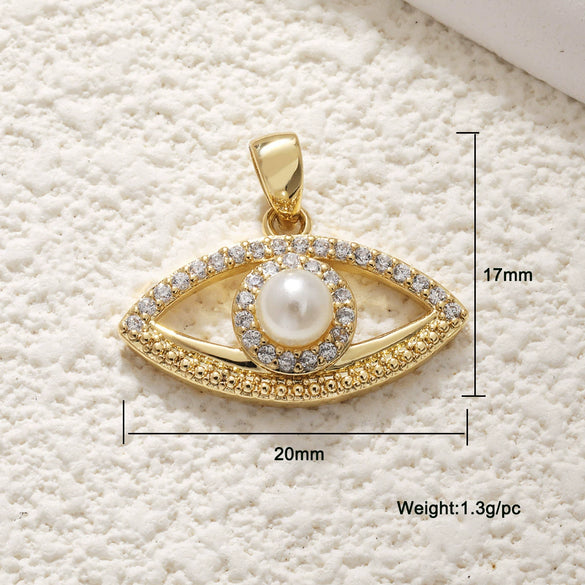 Necklace Pendant Turkish Evil Eye Copper Inlaid Zircon Oil Drop Jewelry