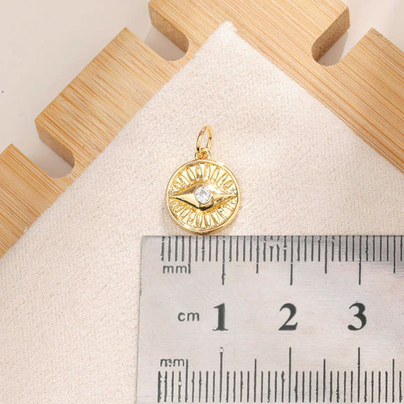 Necklace Pendant Turkish Evil Eye Copper Inlaid Zircon Oil Drop Jewelry