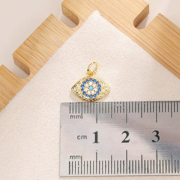 Necklace Pendant Turkish Evil Eye Copper Inlaid Zircon Oil Drop Jewelry