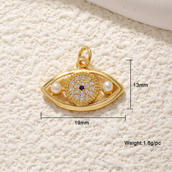 Necklace Pendant Turkish Evil Eye Copper Inlaid Zircon Oil Drop Jewelry