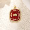Necklace Pendant Turkish Evil Eye Copper Inlaid Zircon Oil Drop Jewelry