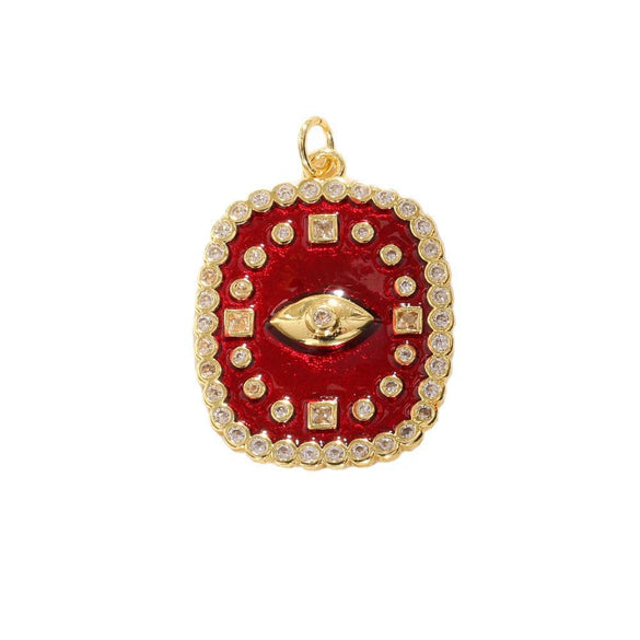 Necklace Pendant Turkish Evil Eye Copper Inlaid Zircon Oil Drop Jewelry