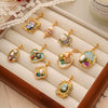 Necklace Pendant Universal Buckle Copper Electroplated Fashion Geometric Heart Flower Leaves Drop Shape Star Accessories