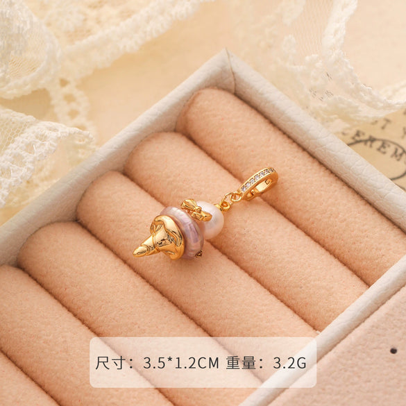 Necklace Pendant Universal Buckle Copper Electroplated Fashion Geometric Heart Flower Leaves Drop Shape Star Accessories