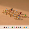 Necklace Pendant Women's Mixed Gemstone Inlay Titanium Steel Geometric Minimalist Accessories
