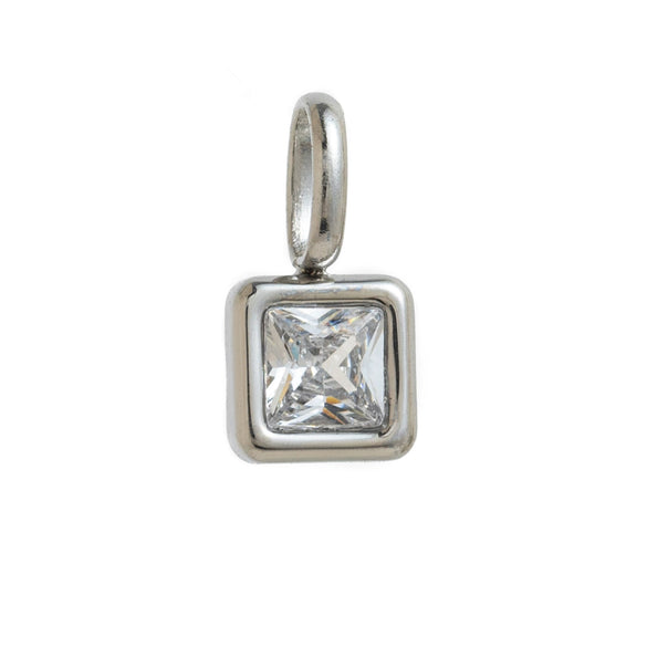 Necklace Pendant Women's Mixed Gemstone Setting Titanium Steel Geometric Style Set With Diamonds