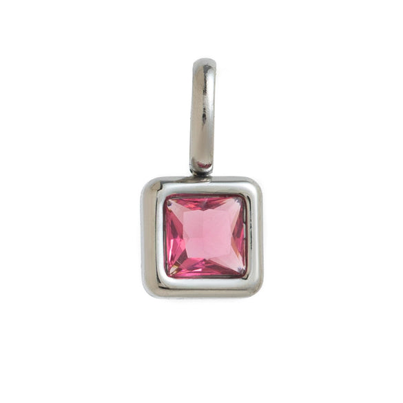 Necklace Pendant Women's Mixed Gemstone Setting Titanium Steel Geometric Style Set With Diamonds