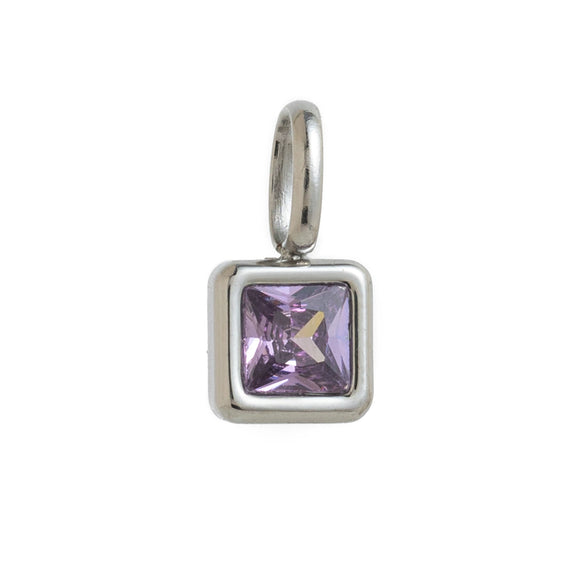 Necklace Pendant Women's Mixed Gemstone Setting Titanium Steel Geometric Style Set With Diamonds