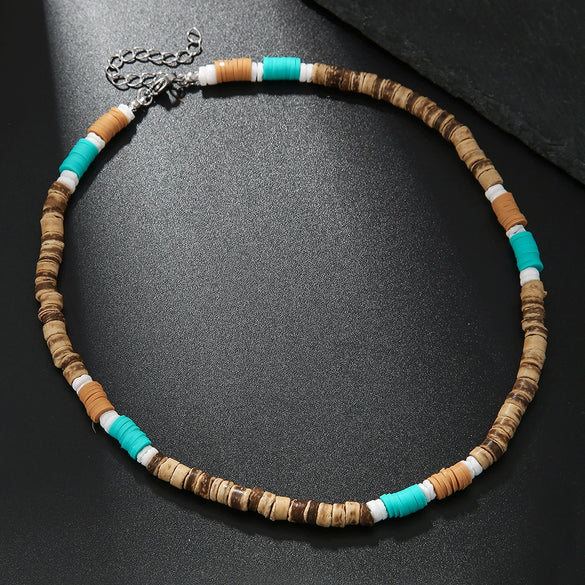 Necklace Pine Stone Alloy Geometric Handmade Punk Hip Hop Style