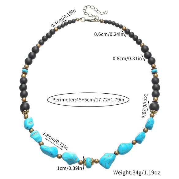 Necklace Pine Stone Alloy Geometric Handmade Punk Hip Hop Style