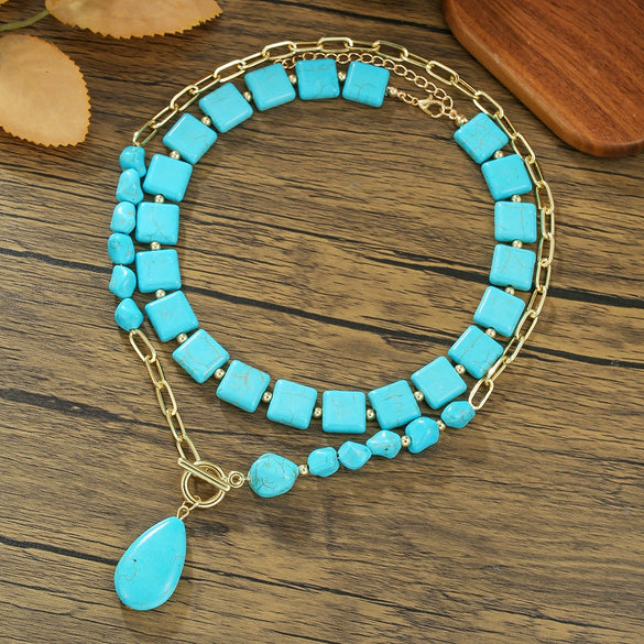 Necklace Pine Stone Alloy Geometric Handmade