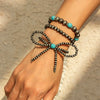 Necklace Plastic Resin Bow Distressed Handmade Electroplated Stacking Style Women's