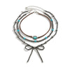 Necklace Plastic Resin Bow Distressed Handmade Electroplated Stacking Style Women's