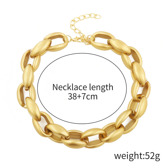 Necklace Plastic Resin Geometric Hiphop Retro Exaggerated Bamboo Chain Choker For Women