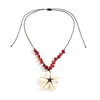 Necklace Plastic Resin Shell Geometric Electroplating Jade Thread