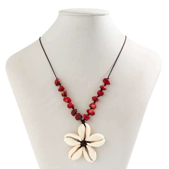 Necklace Plastic Resin Shell Geometric Electroplating Jade Thread
