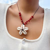 Necklace Plastic Resin Shell Geometric Electroplating Jade Thread