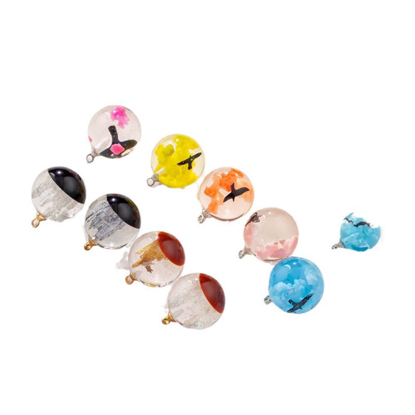 Necklace Plastic Resin Transparent Spherical Luminous Flying Eagle Diy Handmade Epoxy