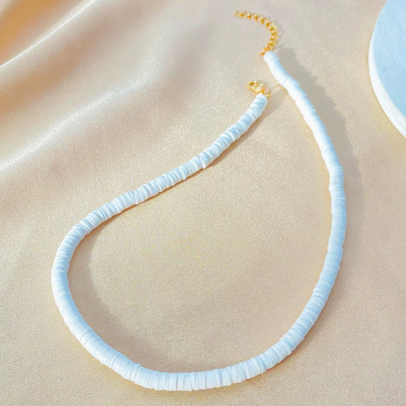 Necklace Polymer Clay Geometric Bohemian Style Electroplating Round