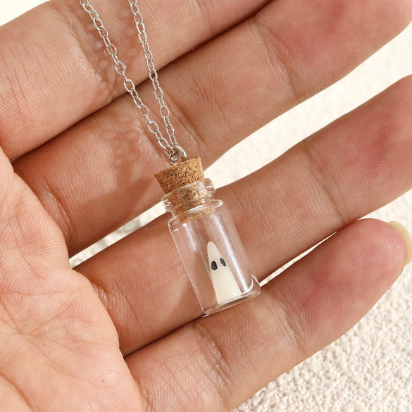 Necklace Polymer Clay Luminous Horror Ghost Cartoon Characters Handmade