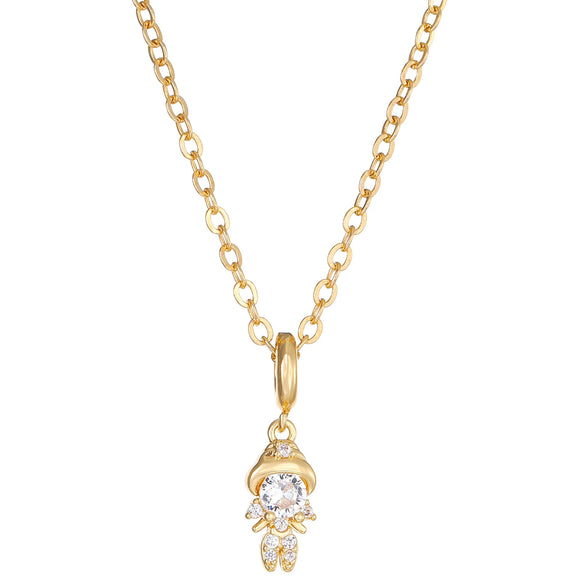 Necklace Princess Sweet Copper Microinlay Goldplated Artificial Gemstones And Semiprecious Stones Pendant