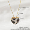 Necklace Python Zircon Snake Pattern Heart Shape Copper Electroplated For Women