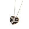 Necklace Python Zircon Snake Pattern Heart Shape Copper Electroplated For Women