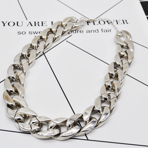 Necklace Resin Constellation Gold Plated Trendy Thick Chain Unisex