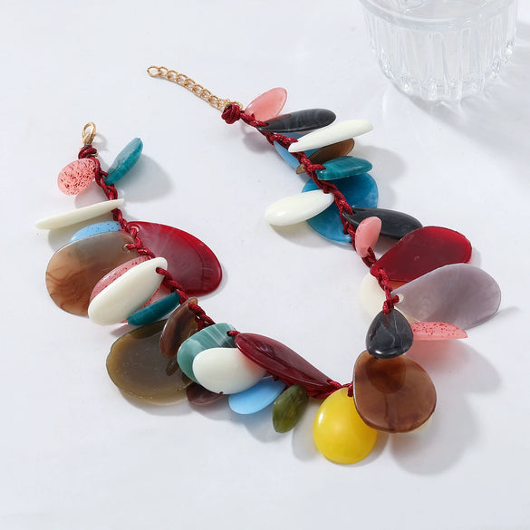 Necklace Resin Geometric Handmade Fashion