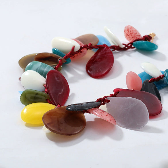Necklace Resin Geometric Handmade Fashion