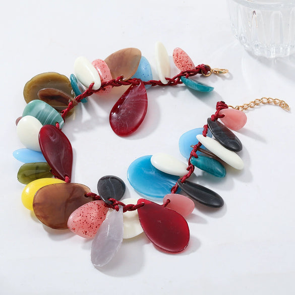 Necklace Resin Geometric Handmade Fashion