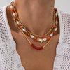 Necklace Rice Beads Handmade Geometric Starfish Pattern Women's