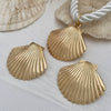 Necklace Ropealloy Geometric Pattern Electroplating Metal Fan Shell Pendant Women