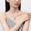 Necklace S925 Pure Silver High Carbon Diamond Aquamarine Marine Zircon Floral Cut Geometric Style For Women